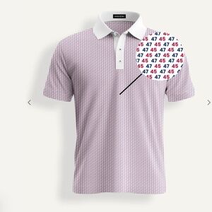 MAVEN Red and White Men's Polo Shirt